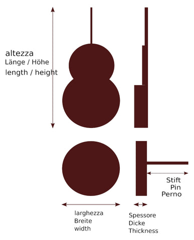 Sizechart orecchini misure