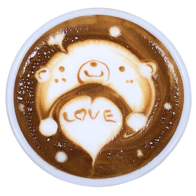 Latte art by Katsura Kawate