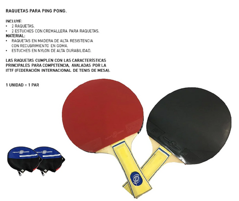 Kit Palas Ping Pong, 2 Raquetas Ping Pong, con Juego De 3 Bolas Y Raquetas