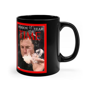 Elon Person of the Year Black Mug (11 oz)