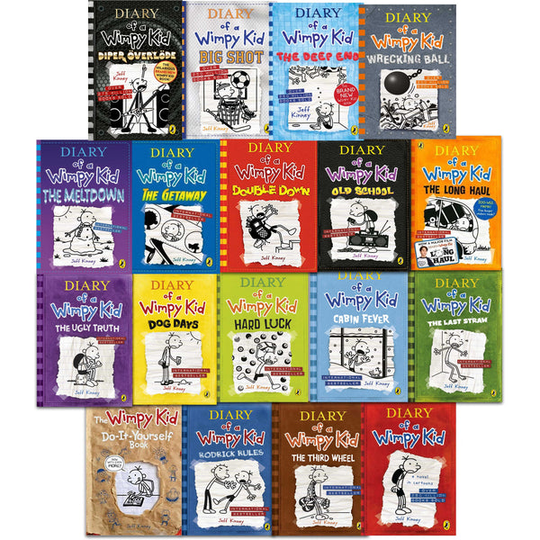 Diary Of A Wimpy Kid Collection 19 Books Set No Brainer, Diper O