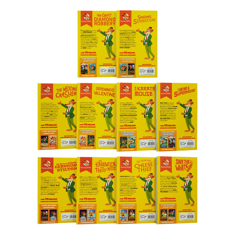 ["9781782269403", "geronimo stilton", "geronimo stilton book", "geronimo stilton book collection", "Geronimo Stilton books", "geronimo stilton books set", "geronimo stilton box set", "Geronimo Stilton Series", "geronimo stilton series 5", "Geronimo's Valentine", "I Am Not a Supermouse", "It's Halloween", "My Name is Stilton", "Save the White Whale", "Singing Sensation", "The Great Diamond Robbery", "The Karate Mouse", "The Mysterious Cheese Thief", "The Wedding Crasher", "You Fraidy Mouse"]