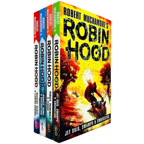 Robin Hood Series 3 Books Collection Set By Robert Muchamore - Piracy Paintballs & Zebras, Hacking Heists & Flaming Arrows, Jet Skis, Swamps Smuggler by Robert Muchamore