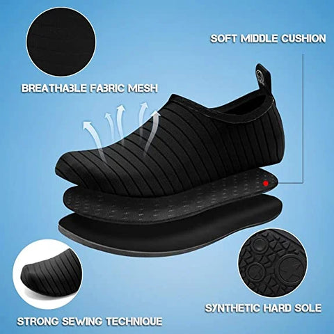 Womens and Mens Water Shoes Barefoot Quick-Dry Aqua Socks 