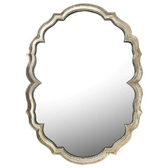 Oval Scalloped Vintage Glam Mirror