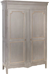 Regal French Carved Panel Armoire