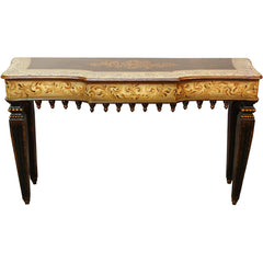 Conquistador Scroll Painted Console Table
