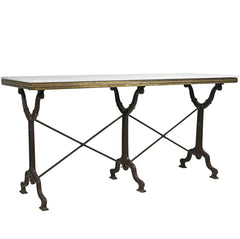 Long Avignon Marble Bistro Console Table