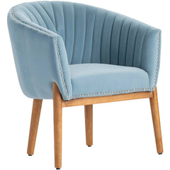 Cottage Blue Tufted Accent Chair