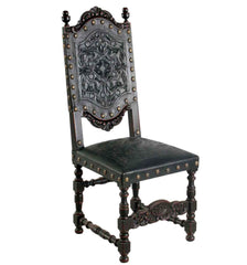 Del Rey Black Spanish Leather Chair