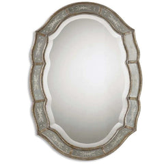 Elegant Etched Venetian Mirror