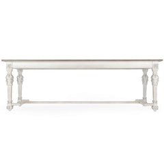 French Wood Top White Dining Table