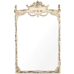 Josephine White French Mirror