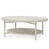 Monarch Round White Rope Coffee Table