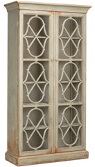 Sage Quatrefoil Design Cabinet