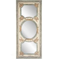 Tall Ornate French Cream Mirror