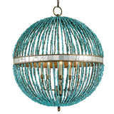 Turquoise Orb Chandelier