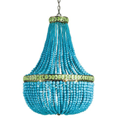 Turquoise and Jade Chandelier