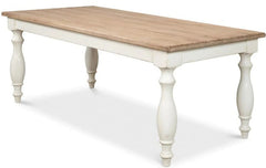 White Brie Farmhouse Dining Table