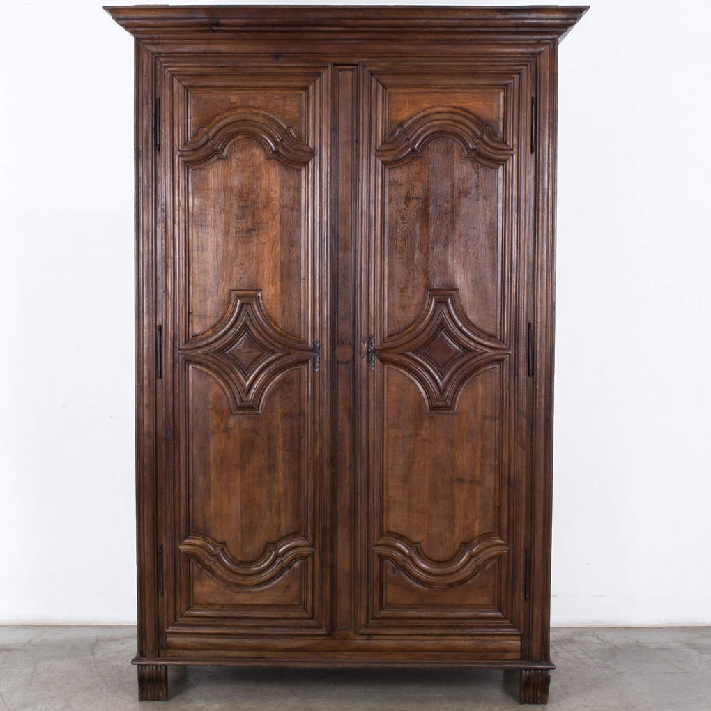 Le Dimond Crest Dark Brown Wooden Armoire Belle Escape