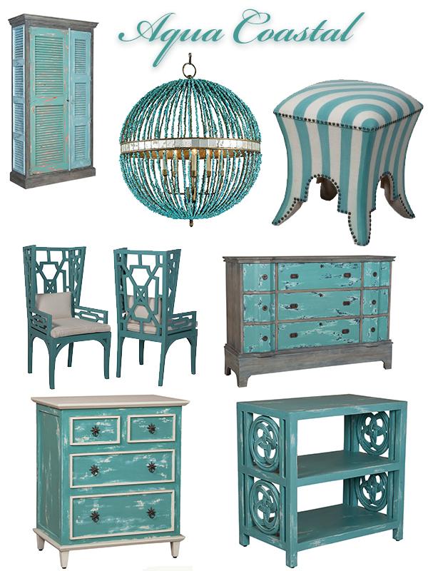 aqua blue coastal furniture