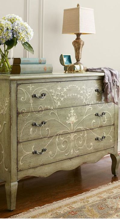 Painted entry chest