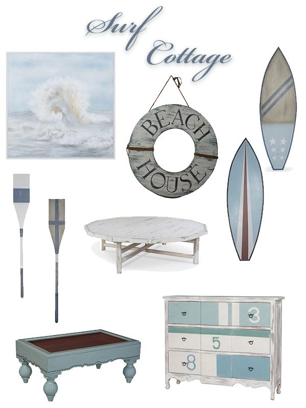 Nautical beach style furnishings