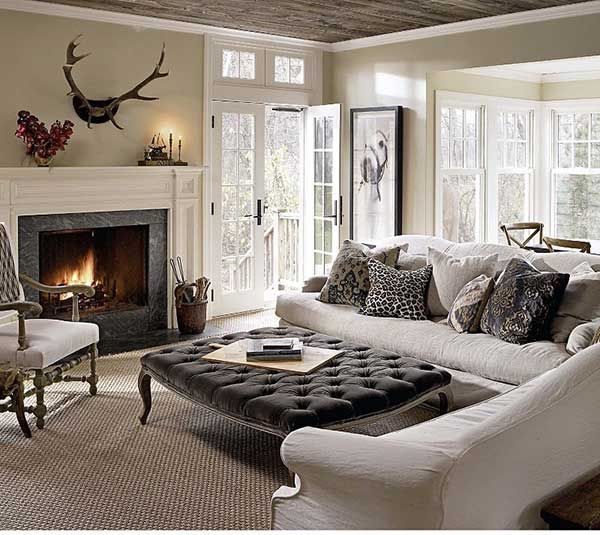 brown tufted ottoman coffee table