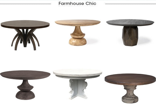 Farmhouse Chic Round Dining Tables