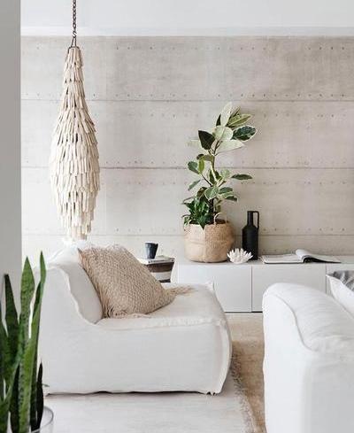 Natural Fibers and textures Living Room