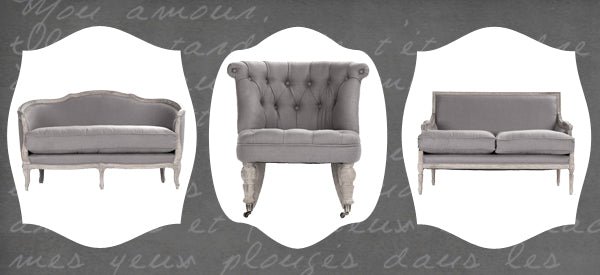 gray sofas and settees