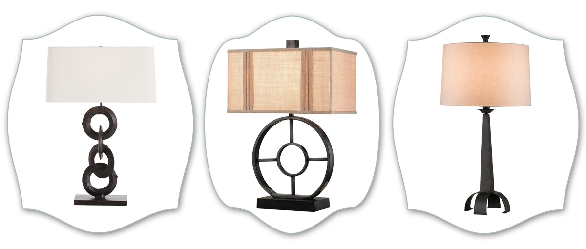 Industrial chic lamps