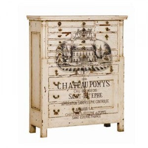 Wine label chest