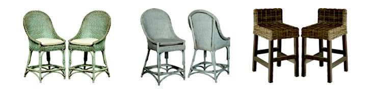 coastal rattan counter stools