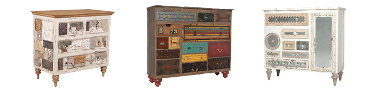 Artistic collage chest