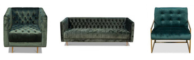 tufted green seating