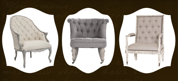 French tufted chairs