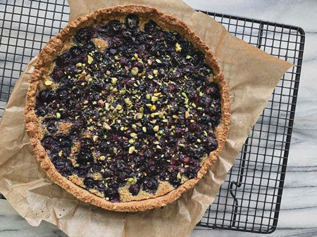 Blueberry + Pistachio Tart | Vegan Baking – Herboo