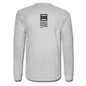 XZAKA Men "Say It" Motivational T-Shirt - W5137-FOL - heather gray