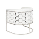 Honeycomb Chair: White PU Fabric