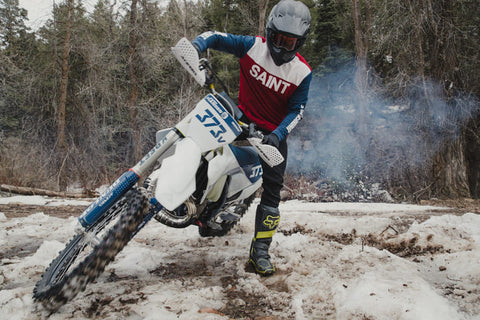 bike in snow