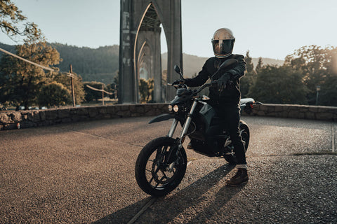 rider standing on bike