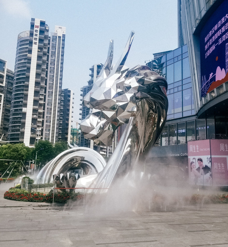 Statue moderne de dragon en Chine