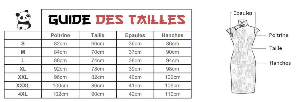 guide des tailles robe