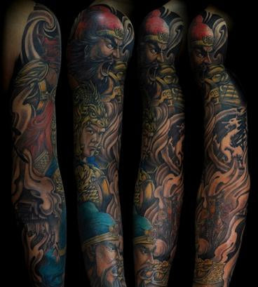 tatouage chinois bras intégrales