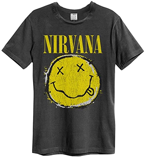 Nirvana 4 Square Smiley T-Shirt | Classic Rock T-Shirts – RockTee