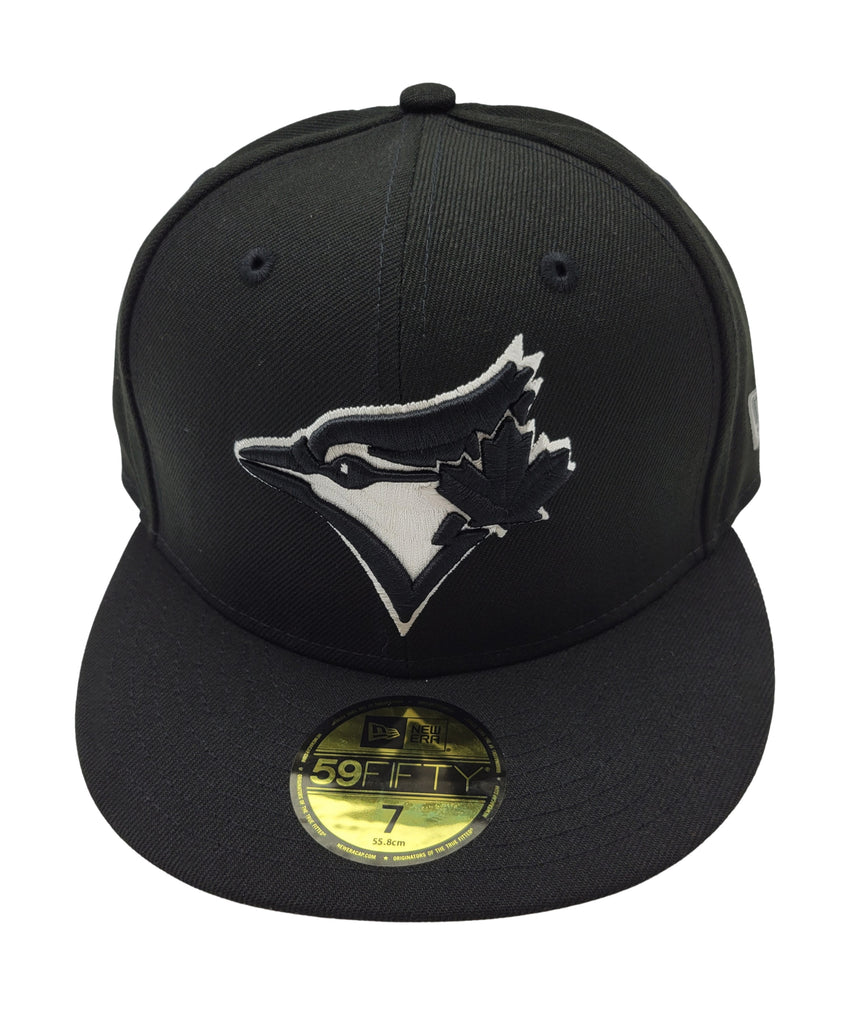 Men S 5950 Toronto Bluejays Black White Fitted Hat The Next Level Store