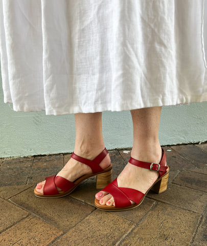Zeta shoes Beth red heel 