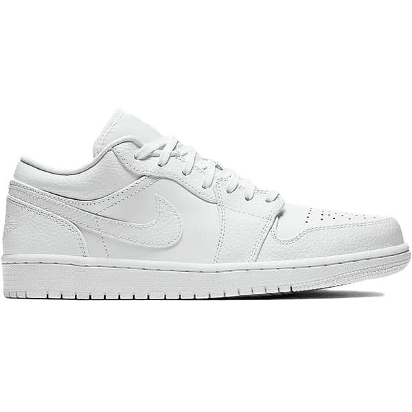 jordan 1 low triple white tumbled leather