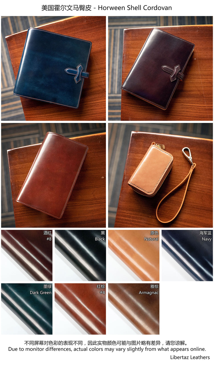 Libertaz Horween shell cordovan color chart